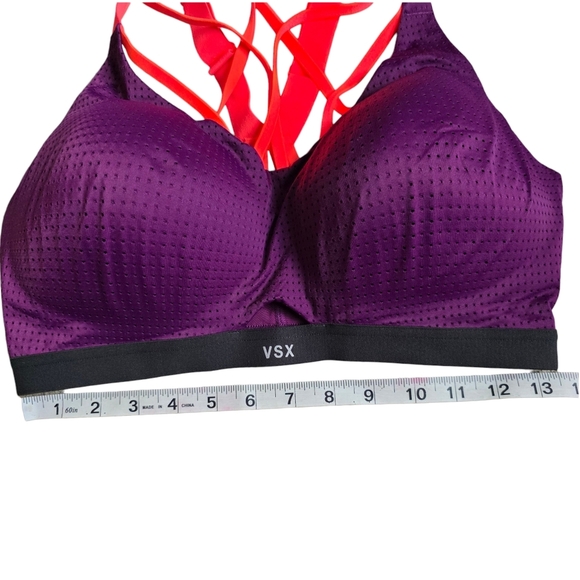 NWOT Victoria's Secret VSX Sport Bra, Purple/Coral, Size 36DD - Picture 10 of 10